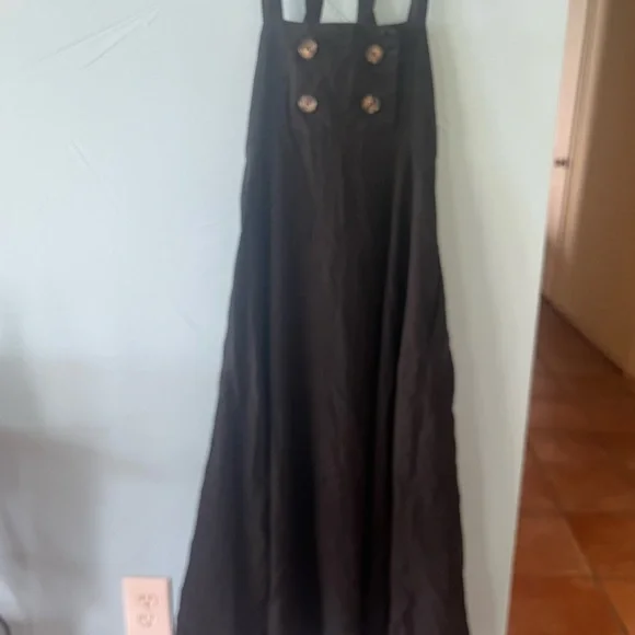 Anthropologie Black Maxi Halter Dress Size 6 - Picture 1 of 16